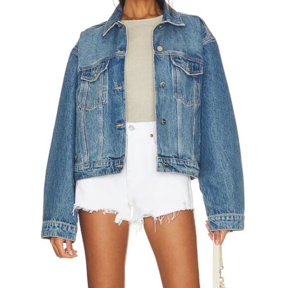 Agolde Revolve Women’s Parker Denim Shorts in White Repose Raw Hem Size 28 - Picture 14 of 14